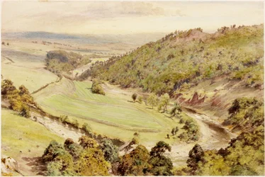 Birdoswald (lápis e aquarela sobre papel (colado no cartão))